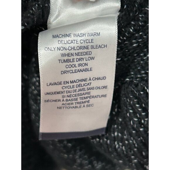 Chaps NWT Mens Half-Zip Sweater Black & White Cotton Blend Size L - Picture 10 of 11